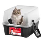 Open Cat Litter Box with Shield and Scoop