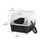 Open Cat Litter Box with Shield and Scoop
