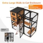 Oversized Wooden Cat Catio with Weatherproof Roof