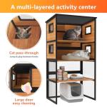 Oversized Wooden Cat Catio with Weatherproof Roof