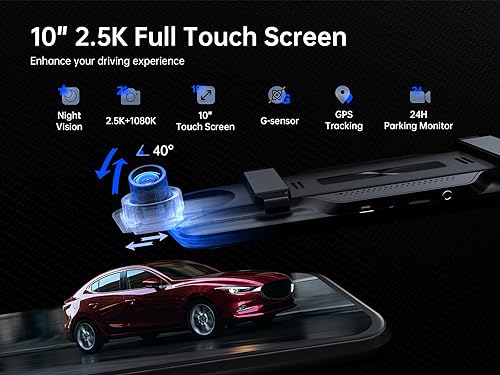 Pelsee P10 2.5K Dash Cam with GPS & Night Vision