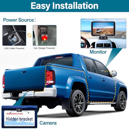 7-Inch 2K Backup Camera Monitor with Night Vision