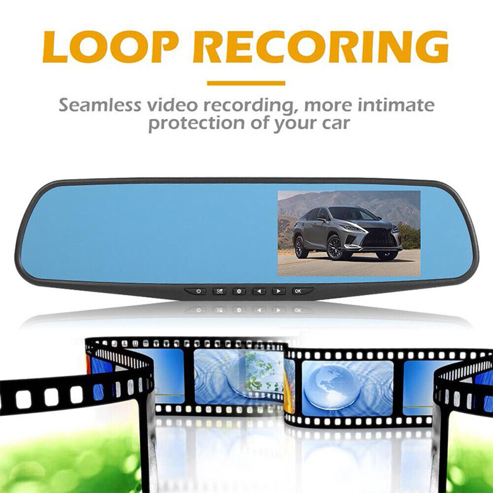 1080P HD Dual Dash Cam Car DVR Front Rear Camera