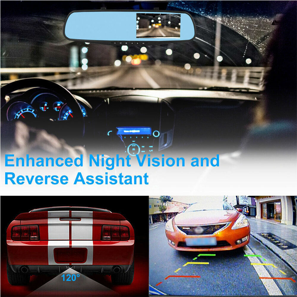 1080P HD Dual Dash Cam Car DVR Front Rear Camera