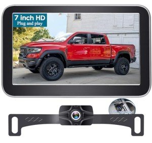 7-Inch 2K Backup Camera Monitor with Night Vision