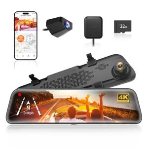 G840S 12" 4K Mirror Dash Cam with Backup