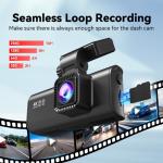 REDTIGER 4K Dual Dash Cam with Wi-Fi & GPS