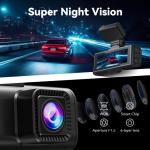 REDTIGER 4K Dual Dash Cam with Wi-Fi & GPS