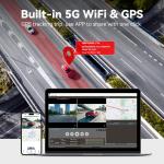 REDTIGER 4K Dual Dash Cam with Wi-Fi & GPS