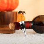 Hand Blown Glass Pumpkin Wine Bottle Stoppers