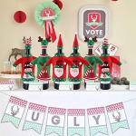 Ugly Christmas Wine Bottle Covers - 3 Pack