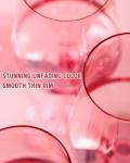 Set of 6 Physkoa Pink Hand Blown Wine Glasses