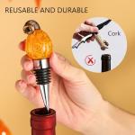 Hand Blown Glass Pumpkin Wine Bottle Stoppers