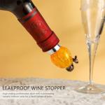 Hand Blown Glass Pumpkin Wine Bottle Stoppers