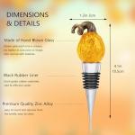 Hand Blown Glass Pumpkin Wine Bottle Stoppers