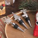 Set of 6 Christmas Wine Stoppers for Parties
