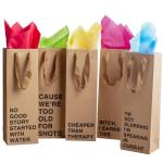 Snarky Wine Gift Bag Set – 5 Humorous Pieces