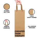 Snarky Wine Gift Bag Set – 5 Humorous Pieces