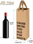 Snarky Wine Gift Bag Set – 5 Humorous Pieces