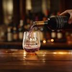 Personalized Friendship Wine Glasses - 15 oz Black