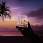 Personalized Friendship Wine Glasses - 15 oz Black