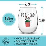 Funny Wine Glasses Set for Plant Lovers - 15oz