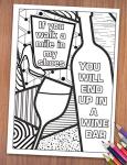 When Life Gets Complicated, I Wine Coloring Book