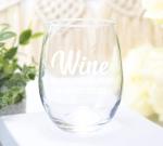 Funny "Wine Because Punching Is Illegal" Glass 15oz