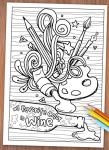 When Life Gets Complicated, I Wine Coloring Book