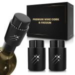 Set of 2 Vacuum Wine Stoppers for Freshness
