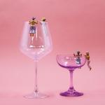 Disco Cowboys Wine Glass Charms - 4 Count