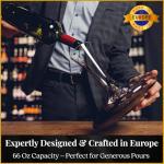 Elegant 66 Oz Wine Decanter with Crystal Stopper
