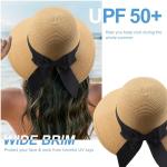 Women’s Tan Fedora Sun Hat with Black Bow | Stylish Travel Hat for Winery Outfits, Wine Tasting & Summer Adventures