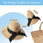 Women's Foldable Straw Sun Hat with UPF 50+
