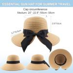 Women’s Tan Fedora Sun Hat with Black Bow | Stylish Travel Hat for Winery Outfits, Wine Tasting & Summer Adventures