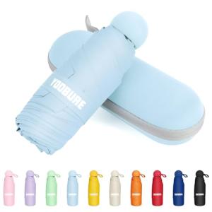 Compact Travel Umbrella for Sun and Rain