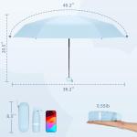 Compact Travel Umbrella for Sun and Rain
