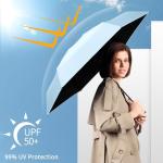 Compact Travel Umbrella for Sun and Rain