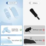 Compact Travel Umbrella for Sun and Rain