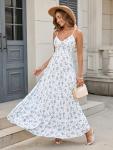 Blue Floral Maxi Dress for Summer Adventures
