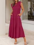 Flutter Sleeve Midi Dress for Wine Tasting | Chic Vineyard Outfit