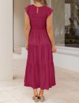 Flutter Sleeve Midi Dress for Wine Tasting | Chic Vineyard Outfit