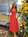 Flowy Midi Dress for Wine Tasting | Chic Vineyard & Winery Outfit