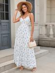 Blue Floral Maxi Dress for Summer Adventures