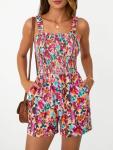 Summer Floral Romper with Pockets for Wine Tasting | Casual Vineyard Outfit for Women