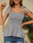 Checkered Summer Babydoll Tank Top for Wine Tasting | Cute Vineyard Outfit for Women