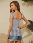 Checkered Summer Babydoll Tank Top for Wine Tasting | Cute Vineyard Outfit for Women