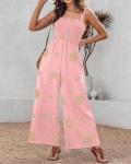 Bohemian Wide Leg Jumpsuit with Pockets for Wine Tasting | Chic Vineyard Outfit