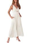 Women’s Summer Wide Leg Jumpsuit for Wine Tasting | Elegant Vineyard Outfit