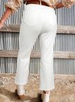 Chic Wide Leg White Jeans for Wine Tasting | Fall Vineyard Pants Outfit for Women